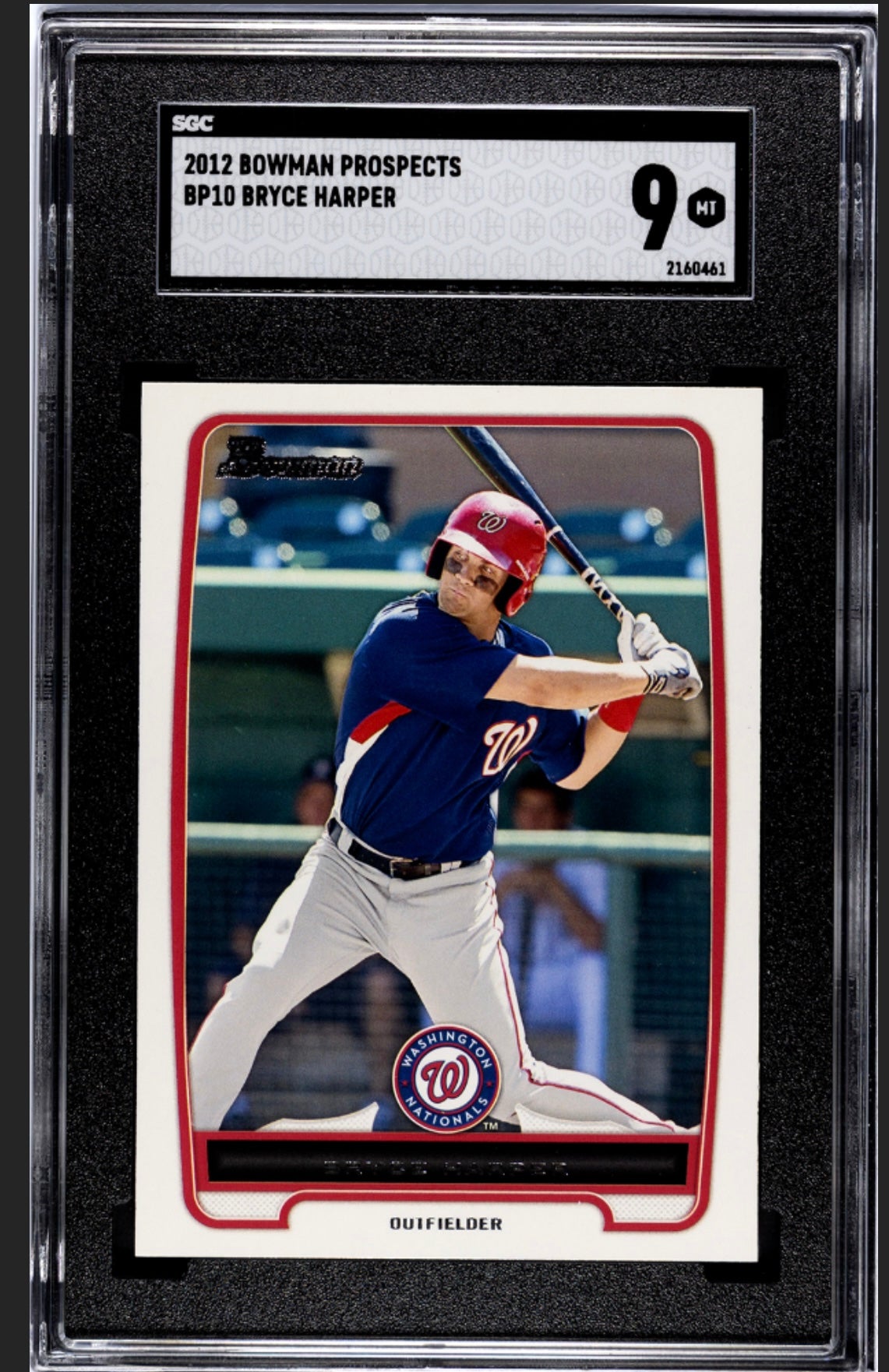 2012 Bowman Prospects BP10 Bryce Harper SGC 9