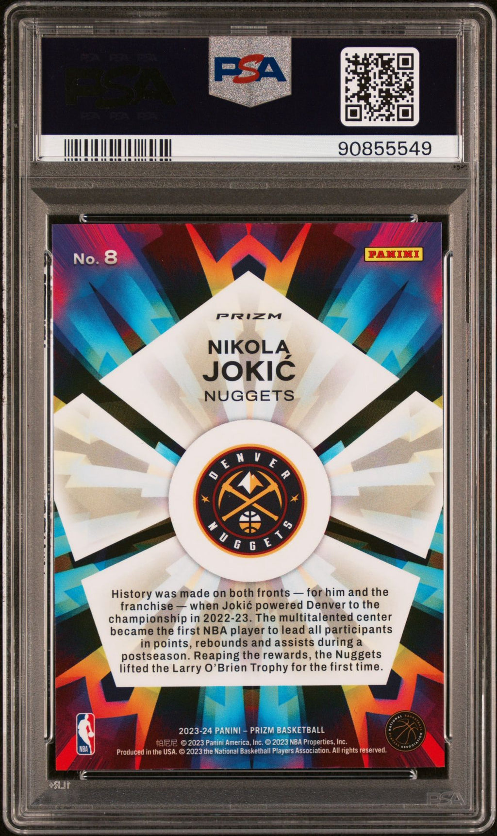 2023 Select Nikola Jokic Kaleidoscopic- Silver PSA 10